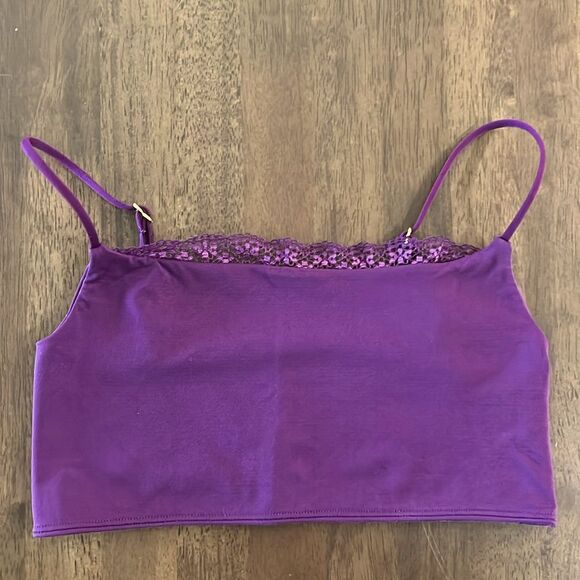 Anthropologie The Renna Seamless Square-Neck Bra: Lace-Trim Edition. S/M - Picture 3 of 5